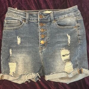 Denim Distressed Women's Shorts